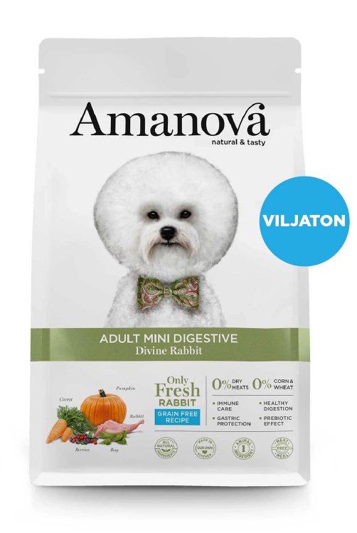 Amanova Digestive Mini kani & kurpitsa pienille aikuisille koirille